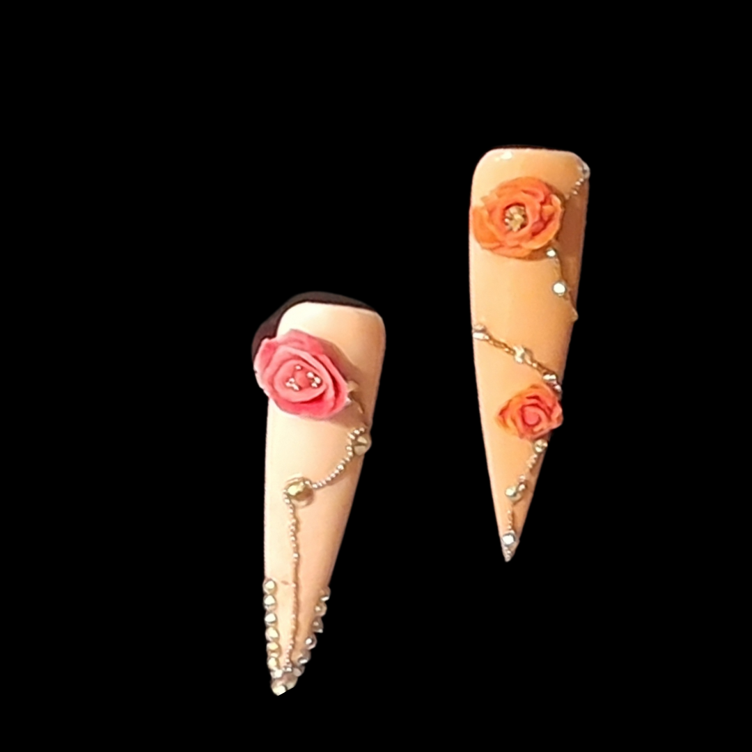 3D roser på negle