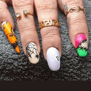 Halloween negle håndmalet