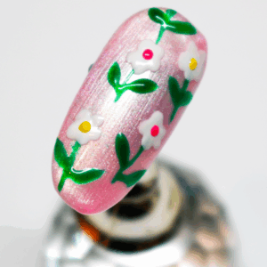 Blomster negl håndmalet