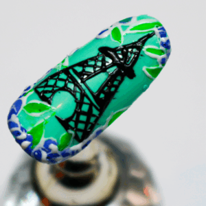 eiffeltårnet negl håndmalet